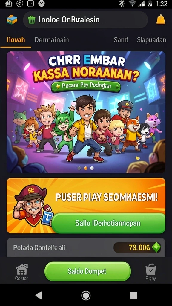 hit9 - Tampilan awal yang menarik dan penuh warna.