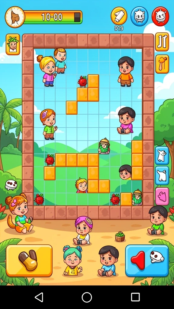 petirrp - Tangkapan layar menampilkan petualangan seru di level pertama.